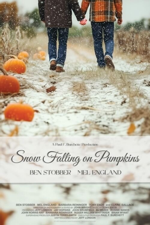 Snow Falling On Pumpkins
